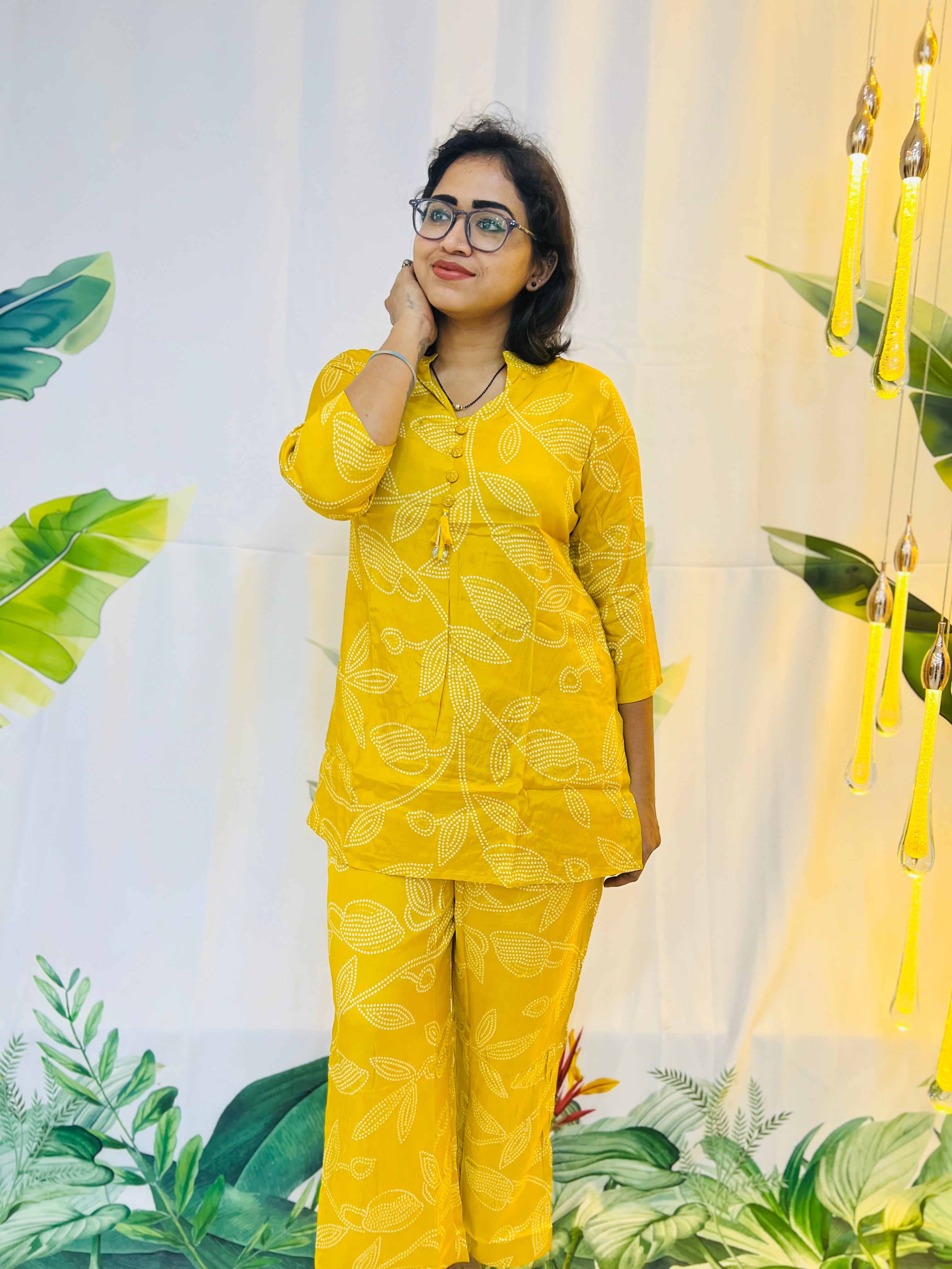 Luxurious pure silk fancy coordset