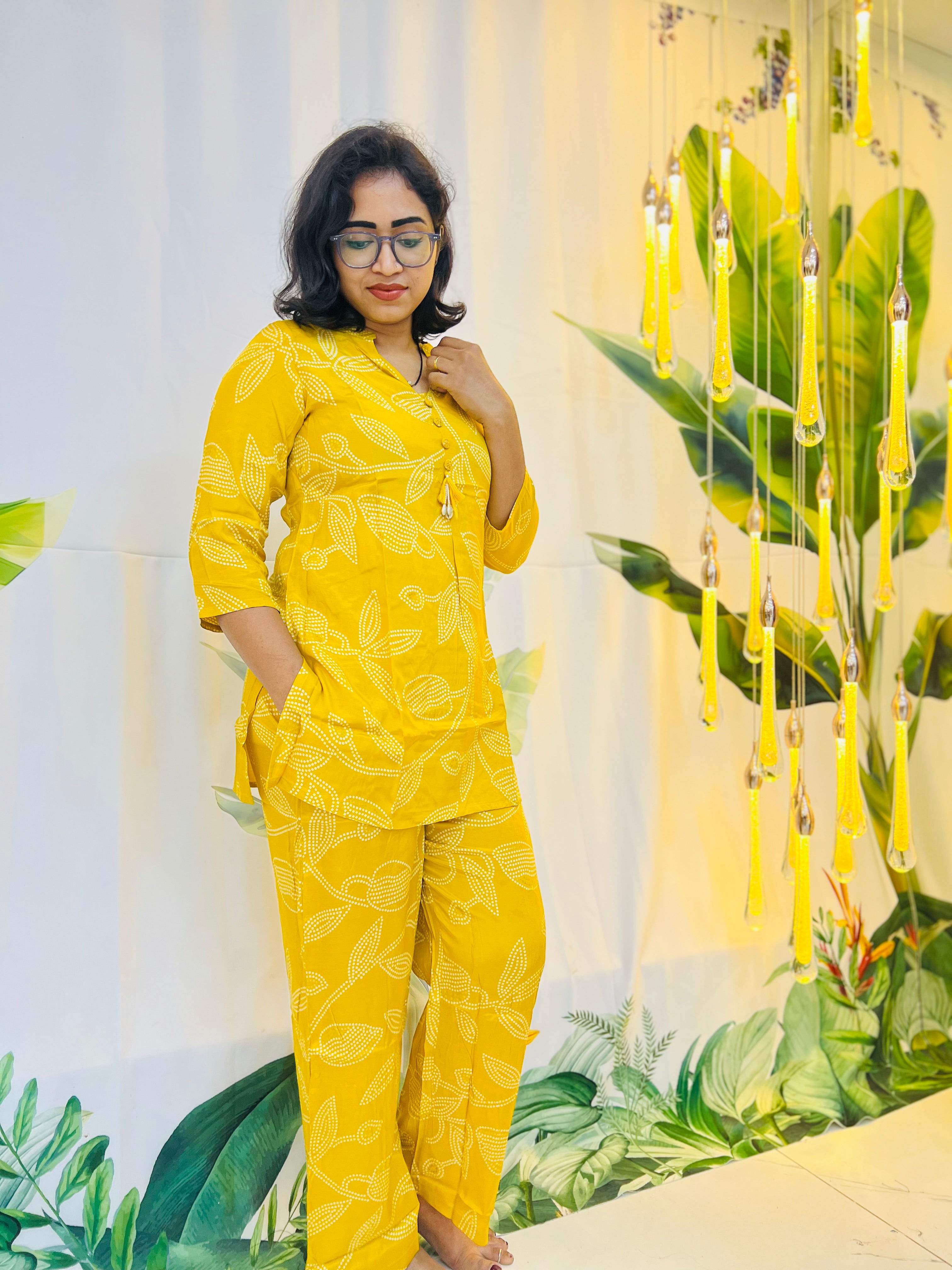 Luxurious pure silk fancy coordset