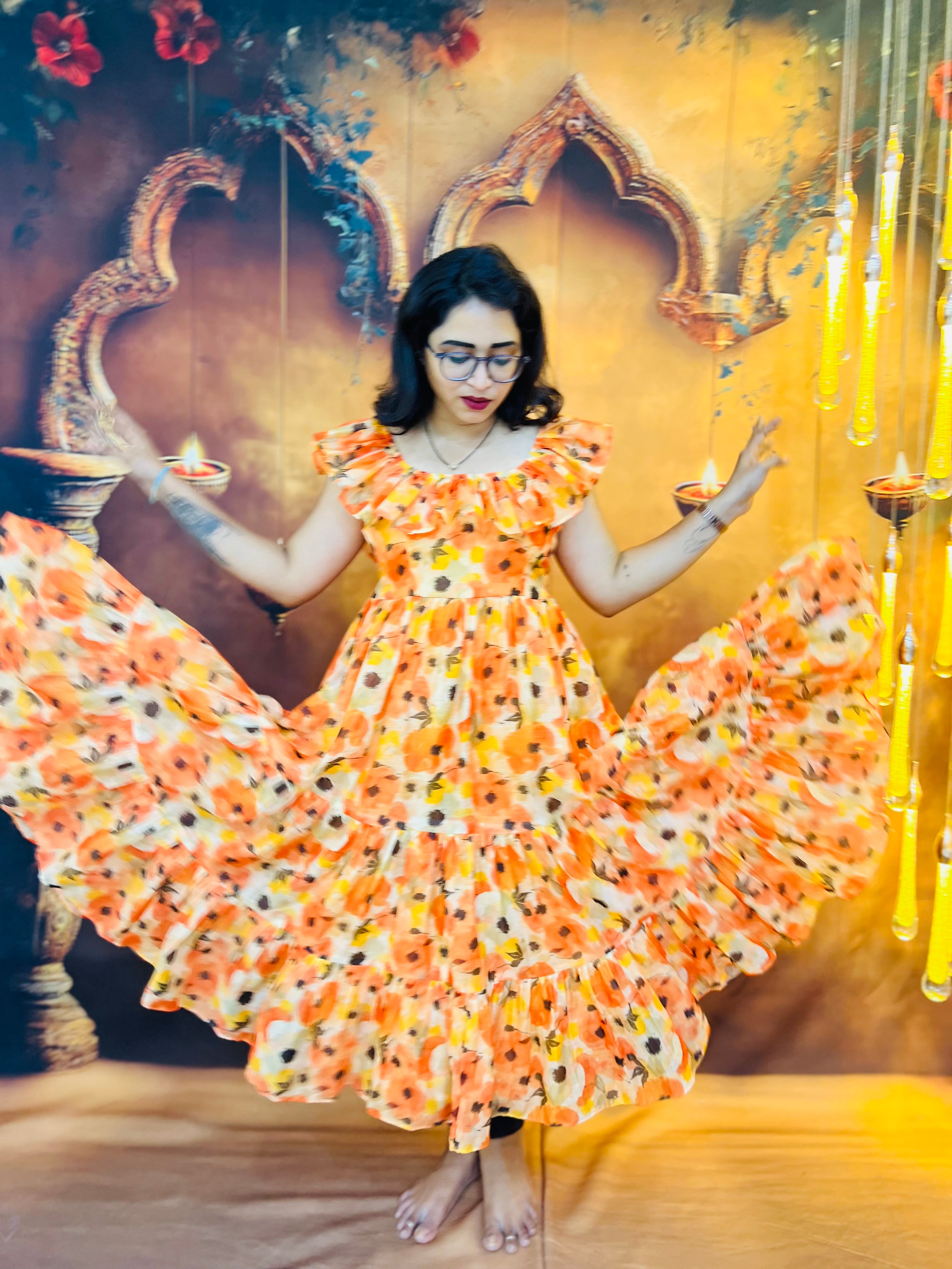 Sunshine Bloom Ruffle Frock