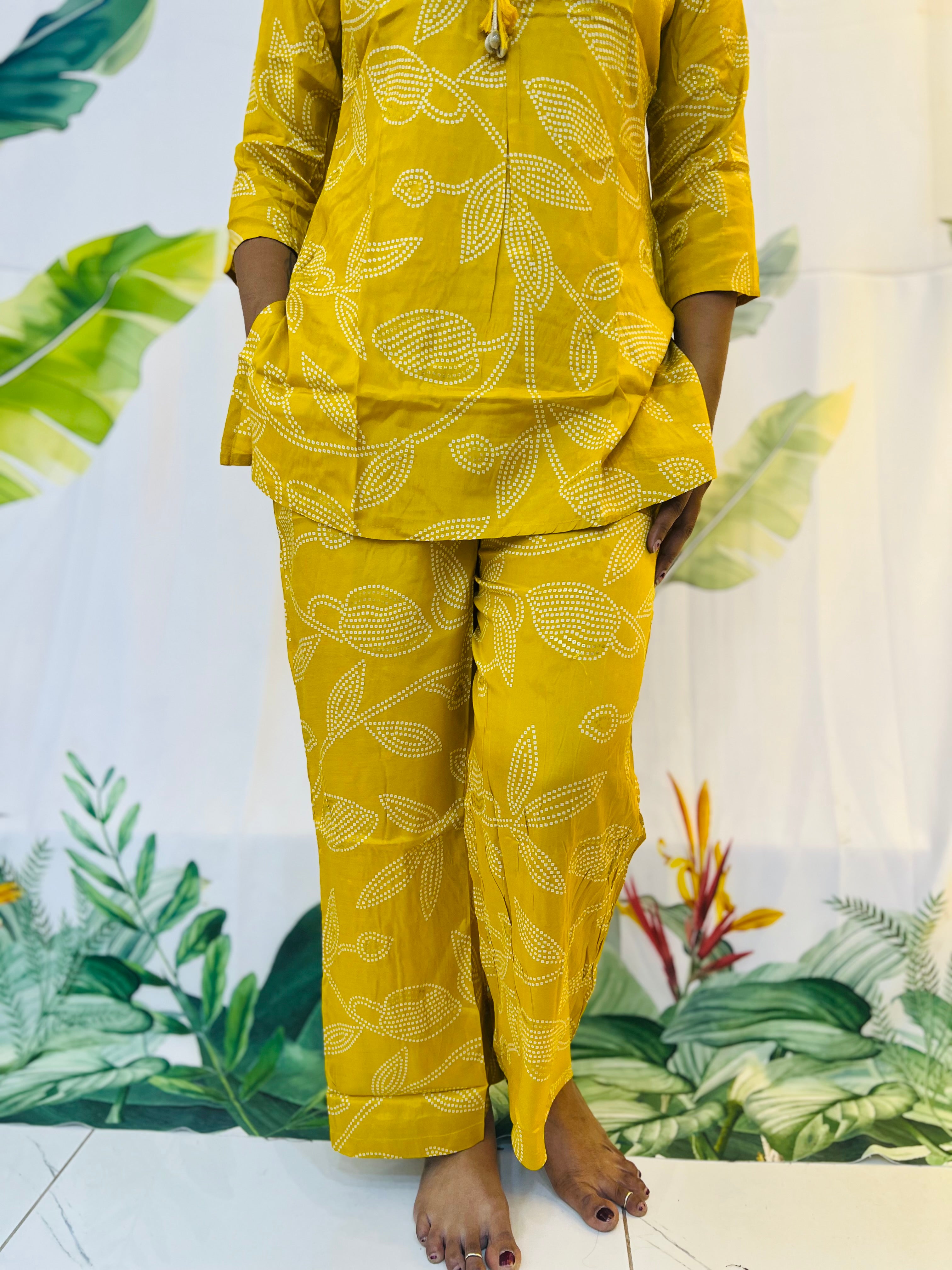 Luxurious pure silk fancy coordset